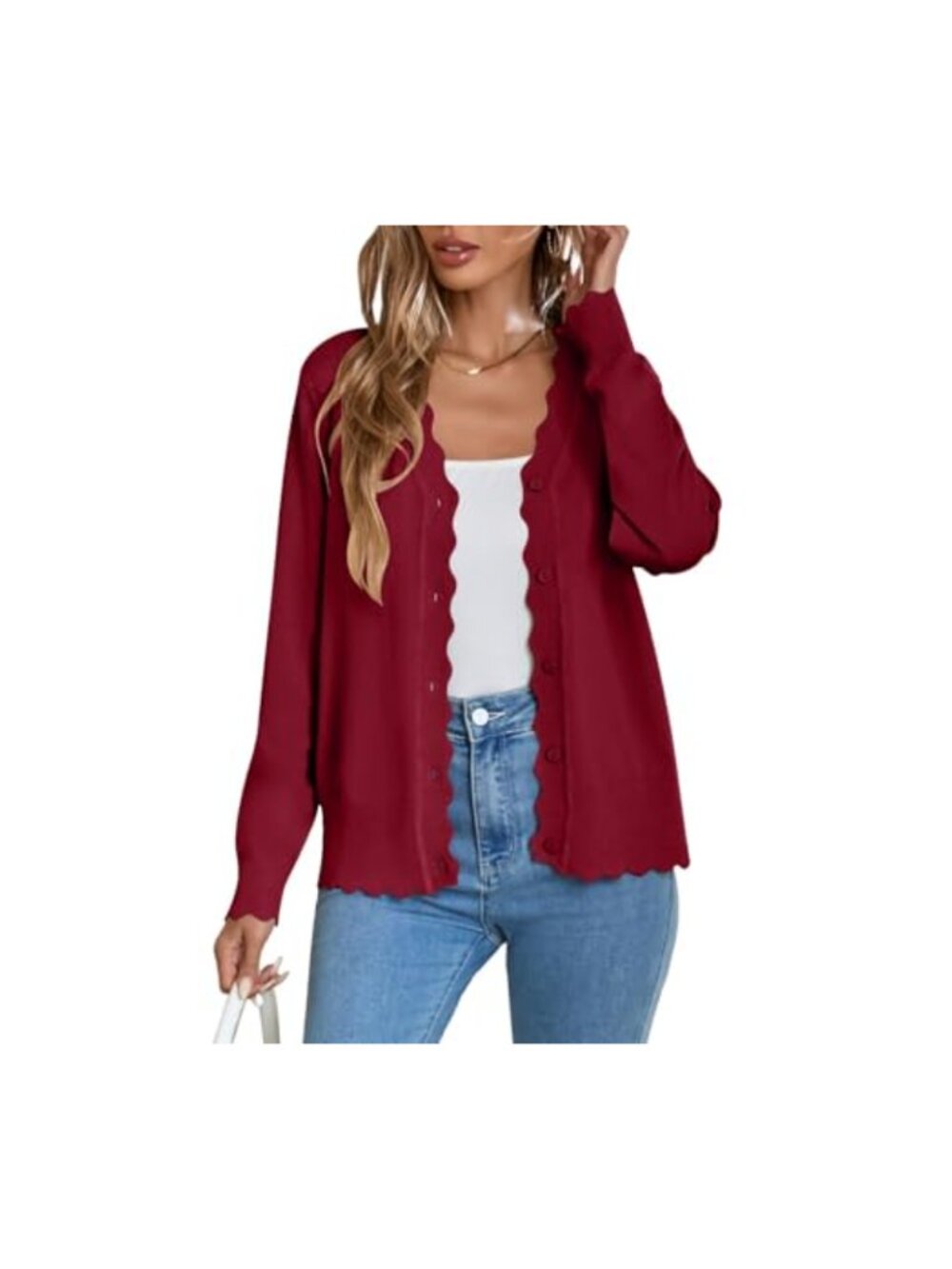 Lightweight Long Sleeve Open Front Cardigan Casual Knit Sweater Shrug